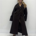 cappotto lungo con bottoni facing